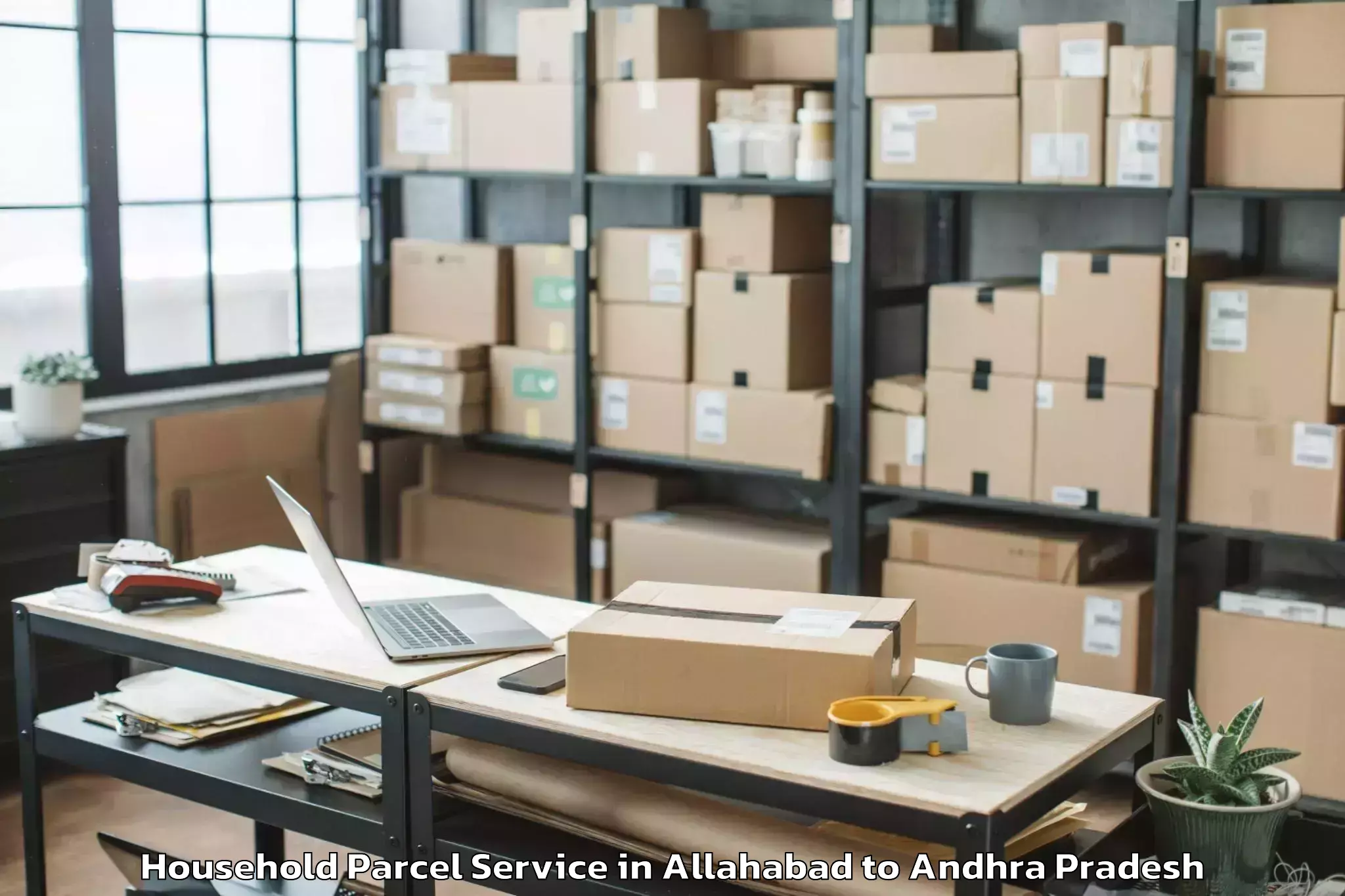 Top Allahabad to Bellamkonda Household Parcel Available